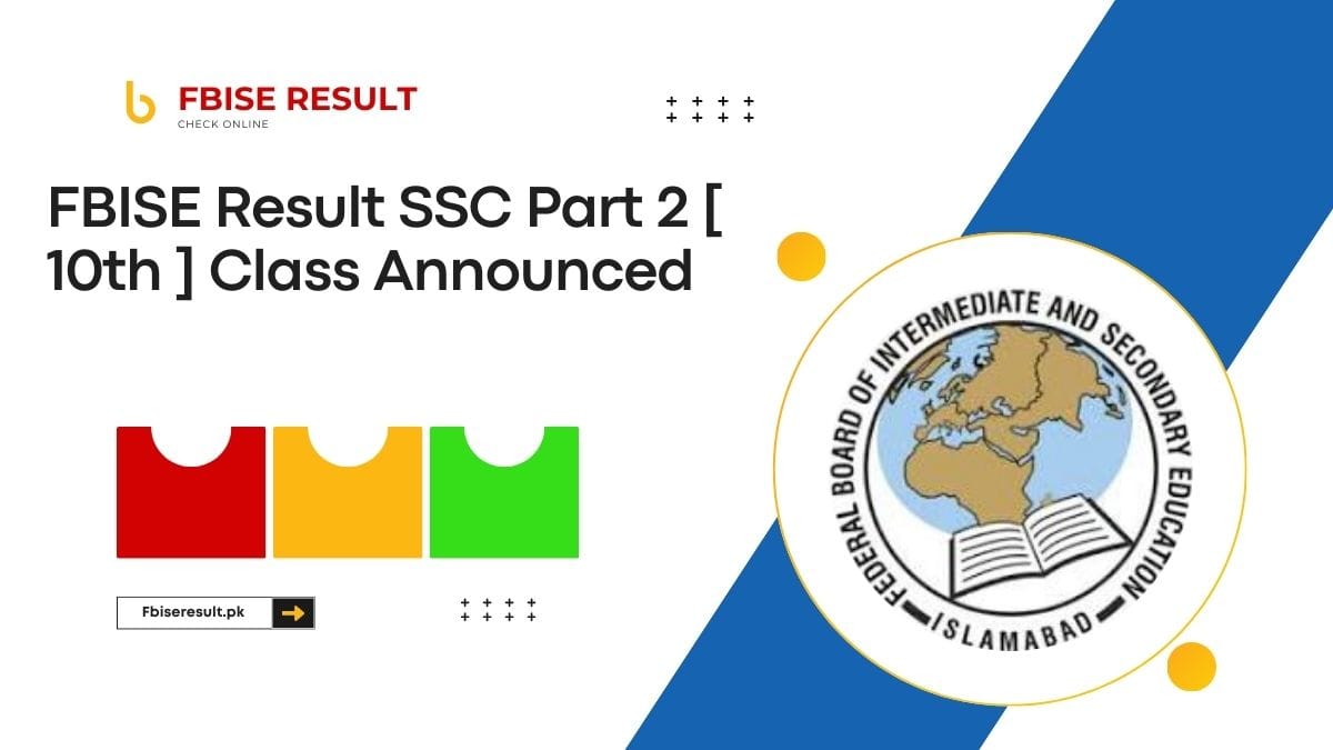 FBISE SSC Part 2 Annual Result 2025 by Roll No and Name