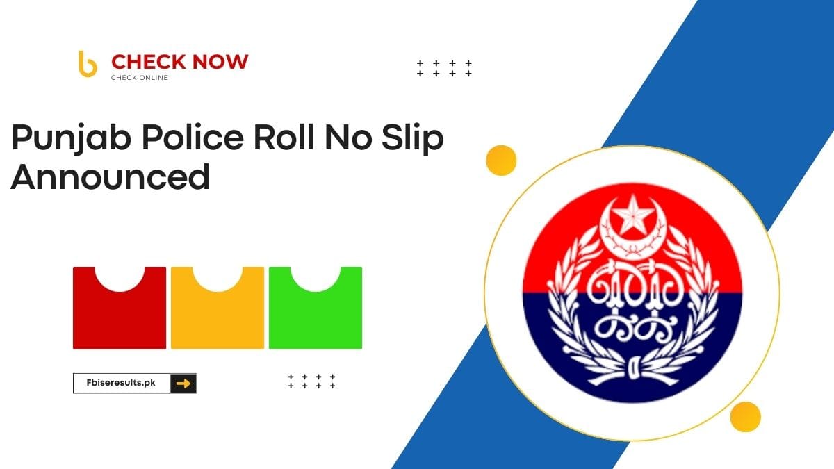 Punjab Police Roll No Slip 2025 Constable And Lady Constable